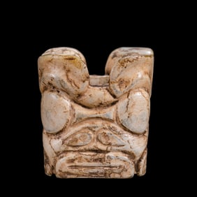 Chicken bone and white jade artifacts from the Hongshan culture of the Neolithic period in China