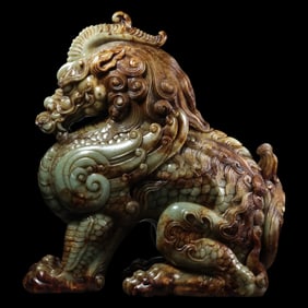 Jade auspicious beasts from the Ming Dynasty, China