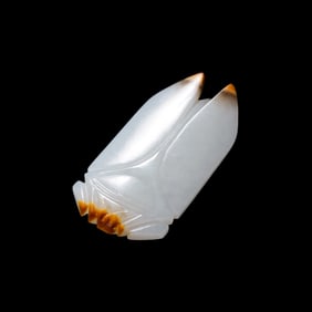 Chinese Han Dynasty White Jade Cicada