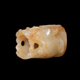 Chinese Han Dynasty Jade Dragon Head