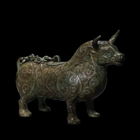 Chinese Warring States Period Bronze Ox