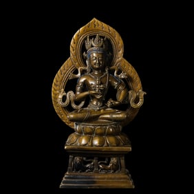 Chinese Ming Dynasty Alloy Bronze Seated Buddha