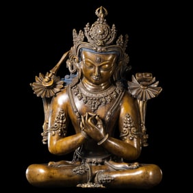 Chinese Ming Dynasty Alloy Bronze Seated Buddha