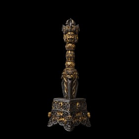 Chinese Ming Dynasty gilt bronze Buddhist ritual implement