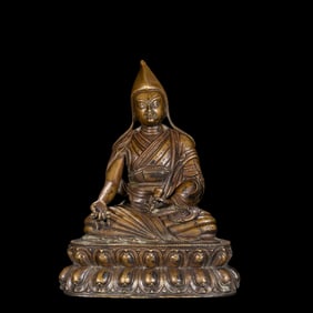Chinese Qing Dynasty Alloy Bronze Seated Buddha