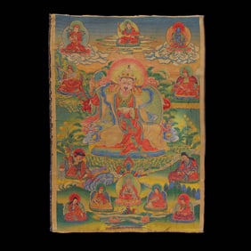 Chinese Qing Dynasty Buddhist Brocade Thangka