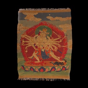 Chinese Qing Dynasty Buddhist kesi thangka