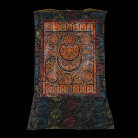 Chinese Qing Dynasty painted thangka