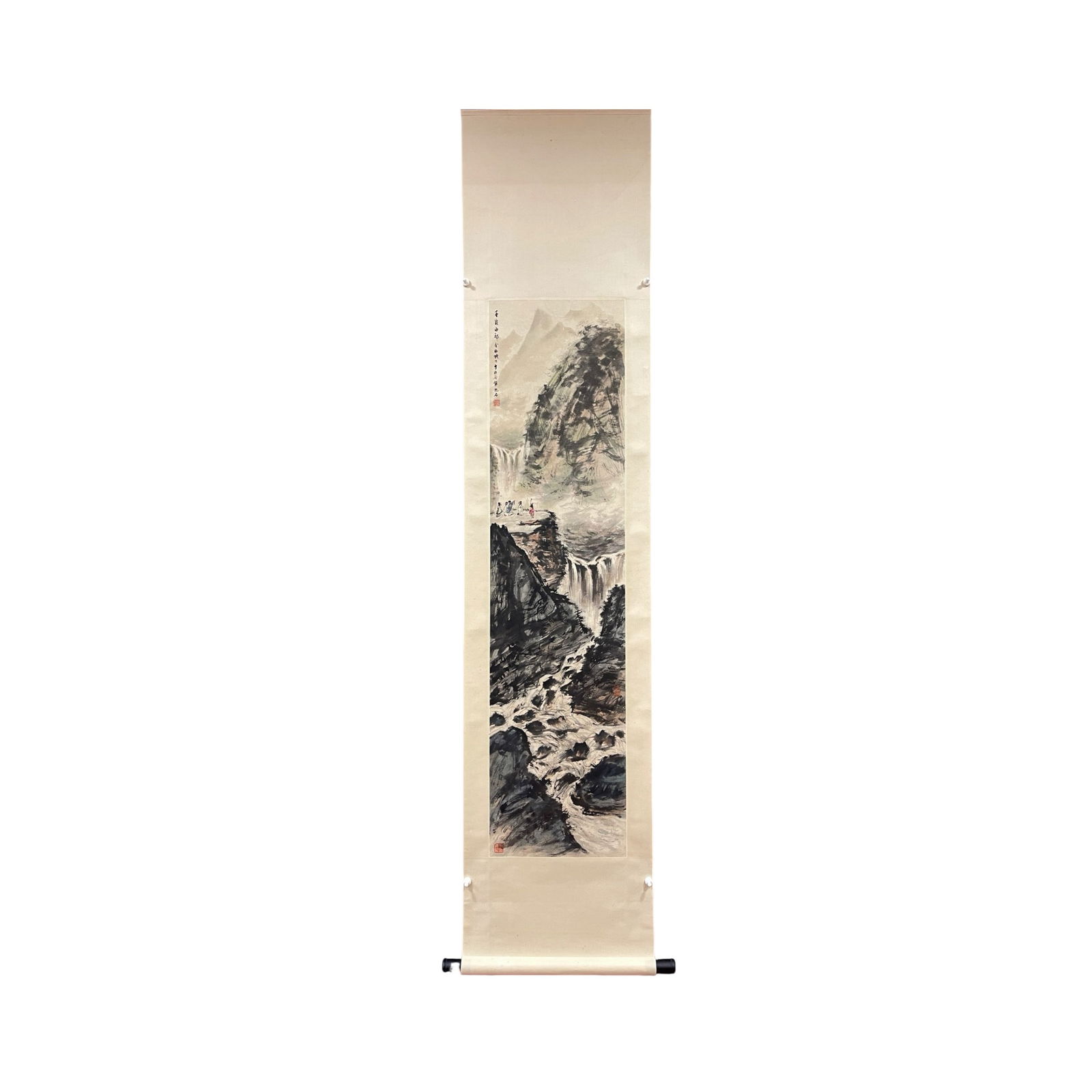 Chinese calligraphy and painting - Fu Baoshi: L. 140 cm. W. 34 cm.