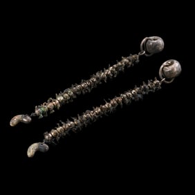 A pair of Silla 5th century silver ornaments