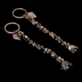 A pair of Silla 5th century silver ornaments