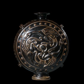 Chinese Northern Song Dynasty Cizhou kiln black glaze vase