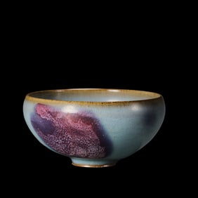 China Northern Song Dynasty Jun kiln sky blue glaze hanging red cup