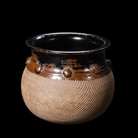 Chinese Northern Song Dynasty Cizhou kiln black glaze plain jar