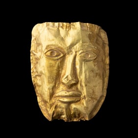 Ancient Bactrian Solid Gold Mask