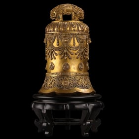 Gilt Bronze Chime Bells from the Qianlong Period of the Qing Dynasty, China