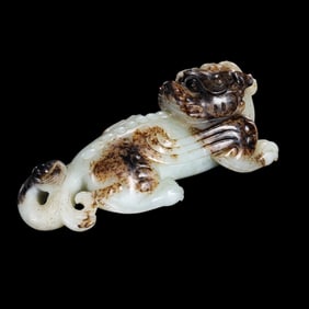 Jade auspicious beasts from the Han Dynasty in China