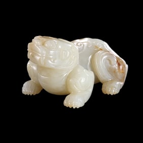 Jade auspicious beasts from the Han Dynasty in China