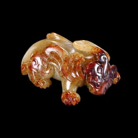 Jade auspicious beasts from the Han Dynasty in China