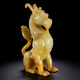 Jade auspicious beasts from the Han Dynasty in China