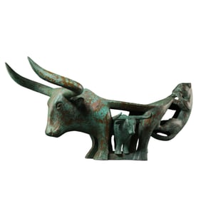 Bronze Ox-shaped Zun from the Shang and Zhou Dynasties in China