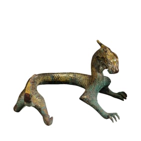 Gilded Bronze Dragon from the Han Dynasty in China