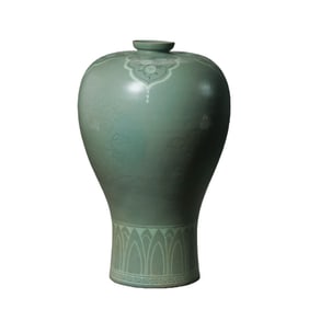 Korean Goryeo celadon plum vase