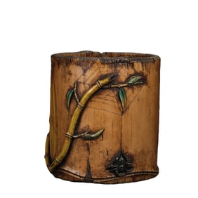 Chinese brush pot from the Qianlong period of the Qing Dynasty