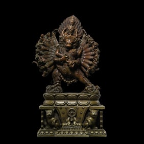 18th-century Tibetan Buddhist Vajrabhairava statue
