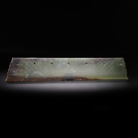 Seven-holed jade knife from the Erlitou culture of the Neolithic period in China