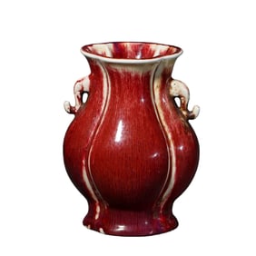 Double-eared vase from the Qianlong period of the Qing Dynasty, China