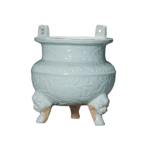 Southern Song Dynasty, Hutian Kiln Celadon Double-Eared Tripod Incense Burner