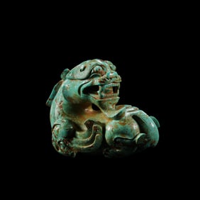 Turquoise Auspicious Beasts from the Han Dynasty in China