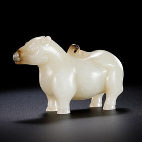 Jade auspicious beasts from the Han Dynasty in China