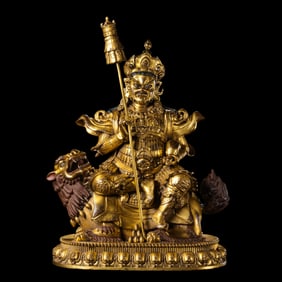 17th-century Tibetan Buddhist statue of the Wealth King (or Treasure King) from the Imperial Court