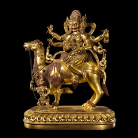 Gilt Bronze Buddhist Statue from the Yongle Period of the Ming Dynasty in China