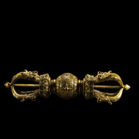 Chinese Ming Dynasty Gilt Bronze Ritual Implements