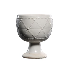 White porcelain stem cup from Gongxian kiln, Tang Dynasty, China