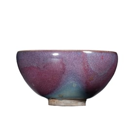 Northern Song Dynasty Jun ware sky-blue glazed cup with red bubbles