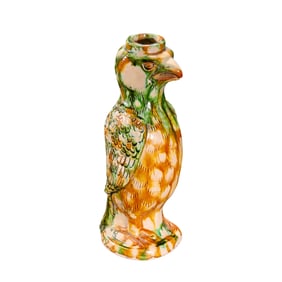Chinese Tang Dynasty Sancai Parrot Vase