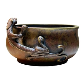 Chinese Qing Dynasty Bronze Incense Burner
