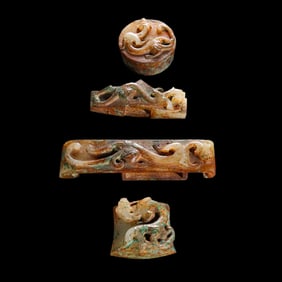 A set of Chinese Han Dynasty jade sword ornaments