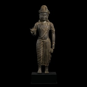 West Asian bronze standing Buddha statue