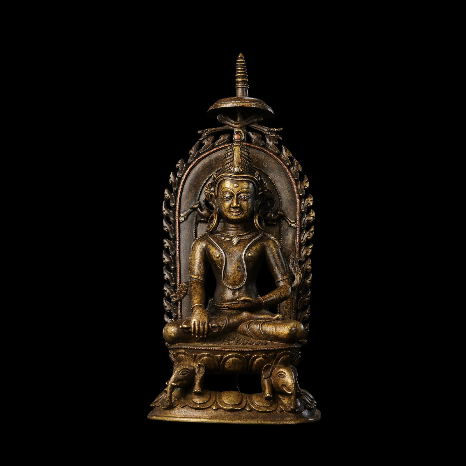 Qing Dynasty Alloy Bronze Seated Buddha Statue (1 of 11)