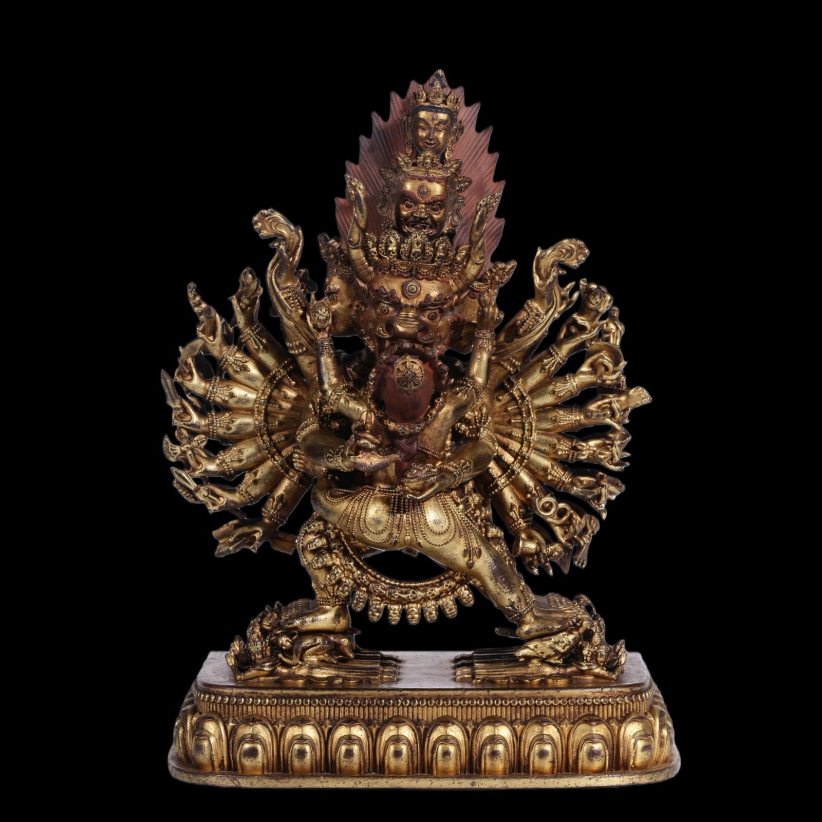 Gilt Bronze Vajrabhairava Buddha Statue (1 of 10)