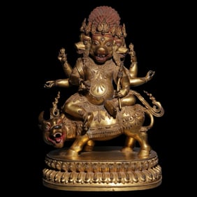 Gilt Bronze Seated Buddha Statue of the Yongle Period (Ming Dynasty)