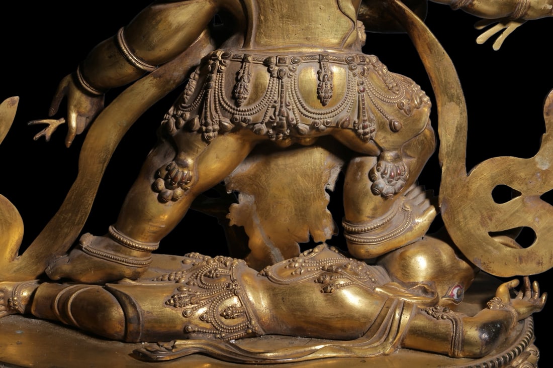 Gilt Bronze Six-Armed Standing Buddha Statue - 10