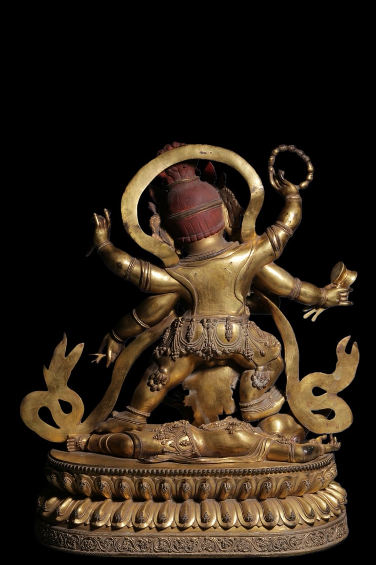 Gilt Bronze Six-Armed Standing Buddha Statue - 8