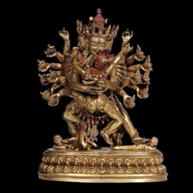 Standing Chakrasamvara Buddha Statue, Yongle Period (Ming Dynasty)