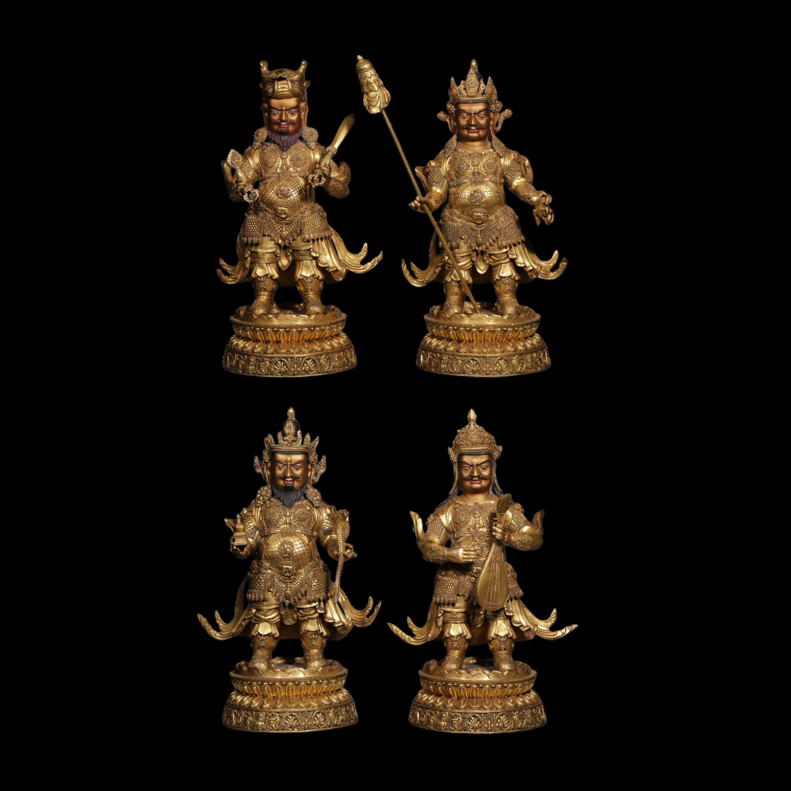 Gilt Bronze Statue of the Four Heavenly Kings (1 of 18)